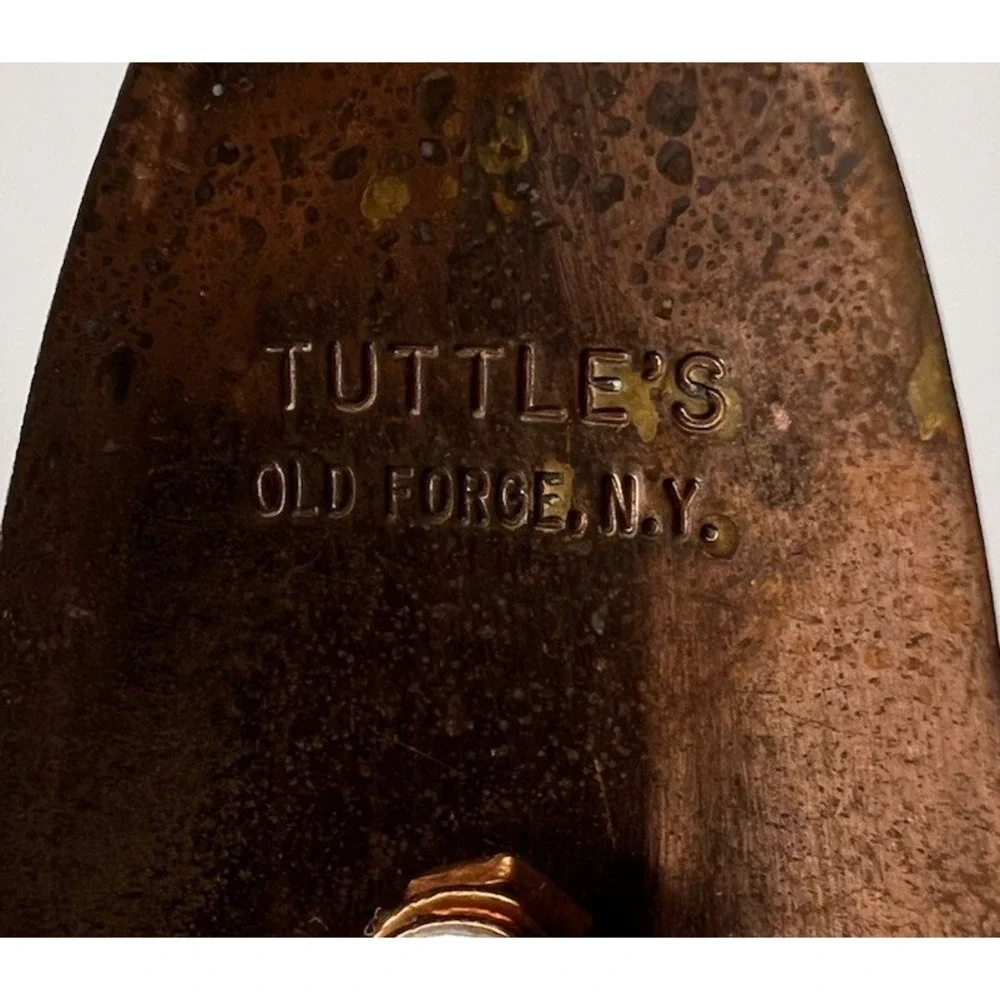 Vintage Tuttle's Old Forge‎ NY Copper Fishing Spoon Lure Single Hook Trolling